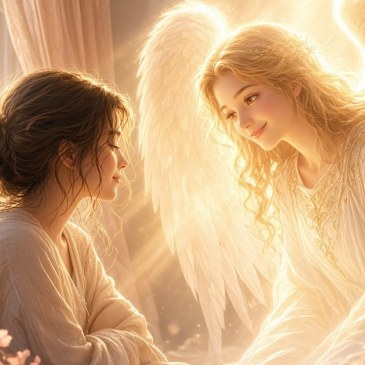 Soft golden morning light suggesting Seraphim presence and gentle spiritual warmth