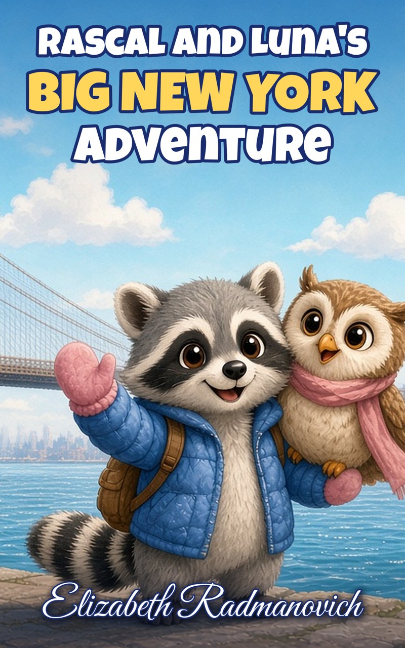 Book cover of Rascal and Luna's Big New York Adventure by Elizabeth Radmanovich